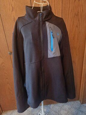 Snozu Performance Men’s 2XL Softshell Fleece Jacket Black Gray